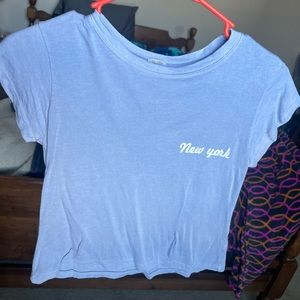 baby blue baby tee